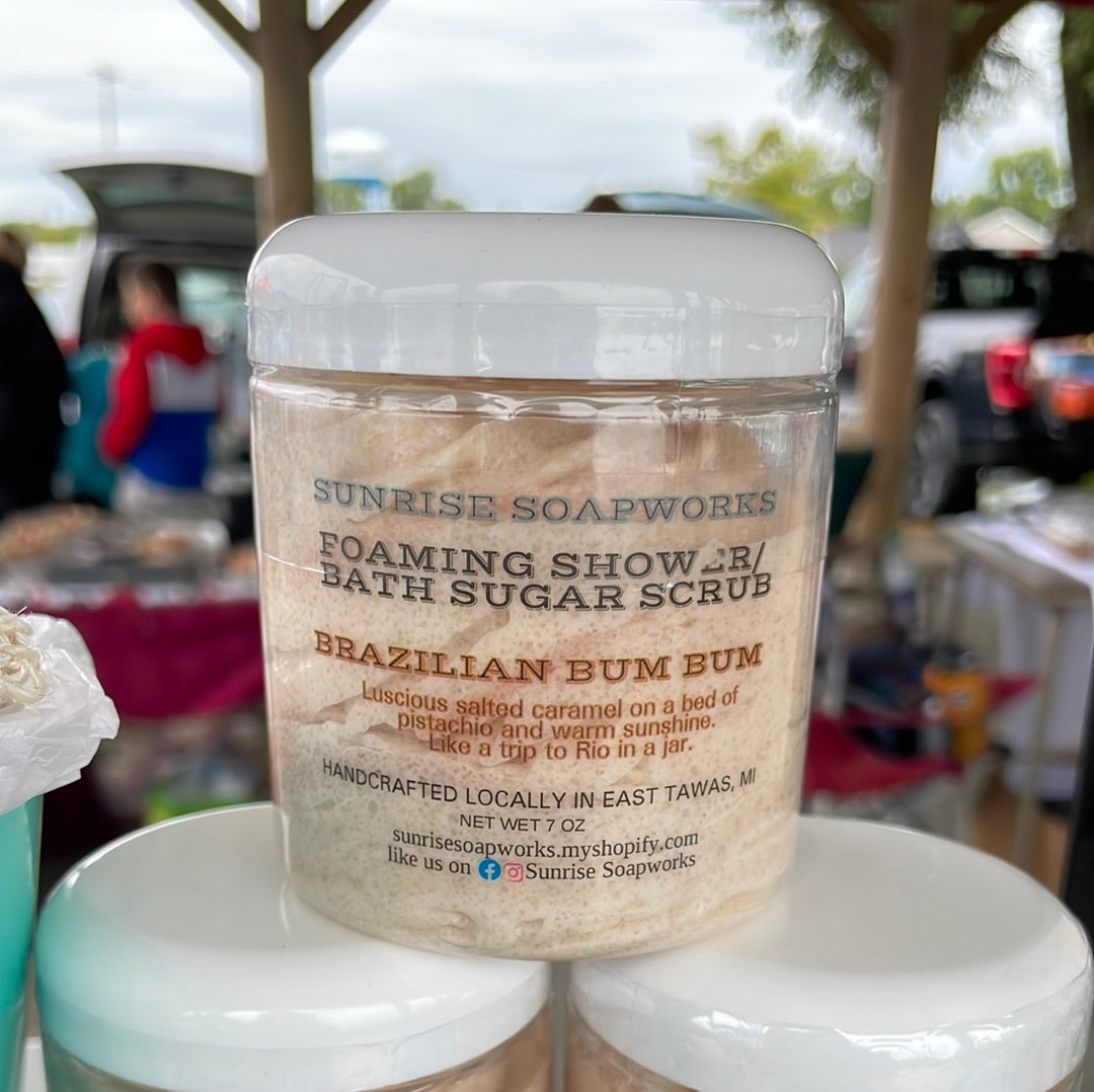 Brazilian Bum Bum Foaming Shower/Bath Sugar Scrub