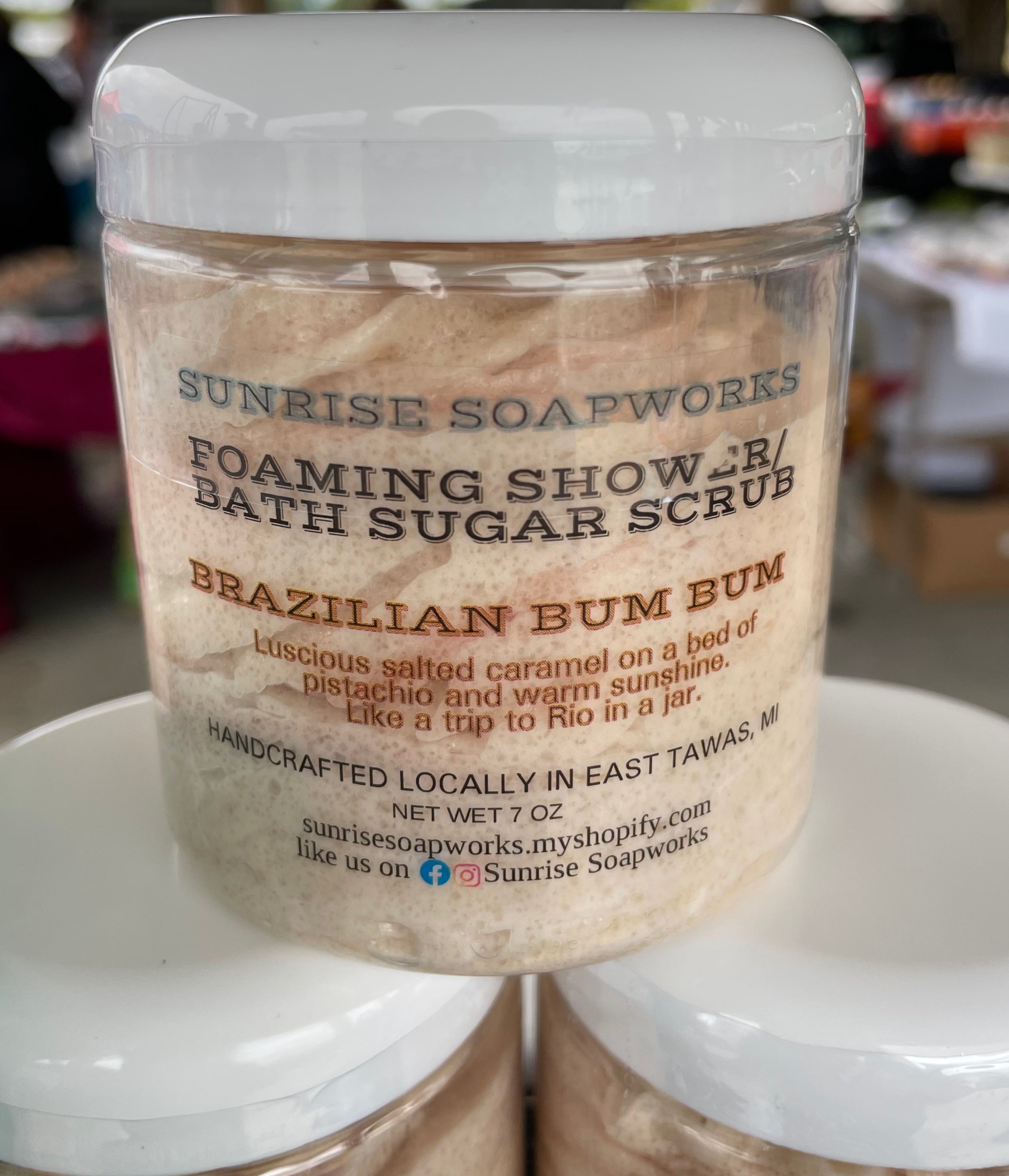 Brazilian Bum Bum Foaming Shower/Bath Sugar Scrub